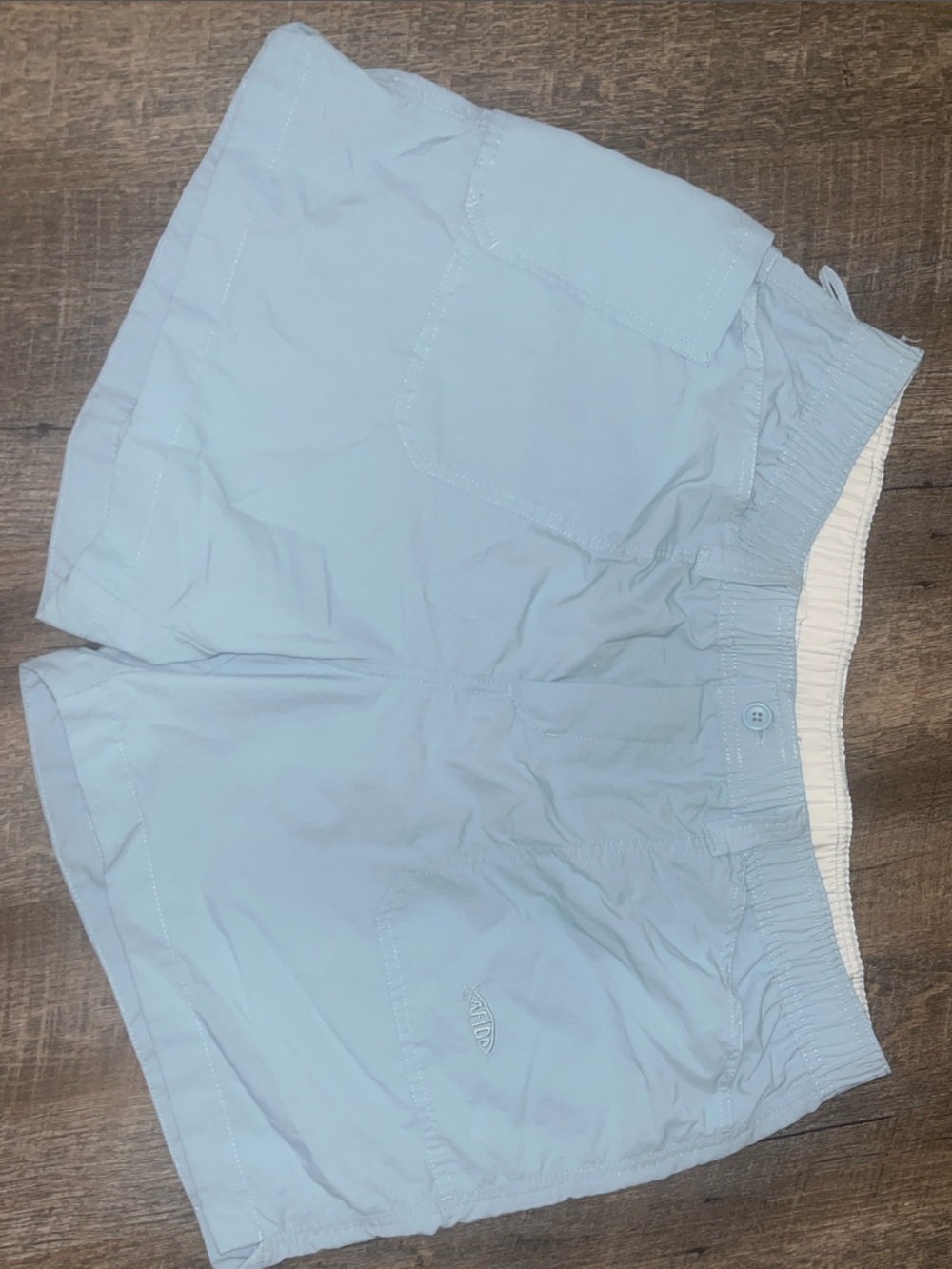 AFTCO Light Blue Women's Elastic Waist Athletic Shorts